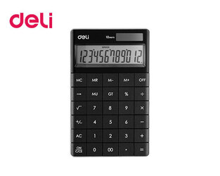 DELI ΑΡΙΘΜΟΜΗΧΑΝΗ ΠΛΑΚΕ ΜΕΓΑΛΗ 12 ΨΗΦΙΩΝ ΜΑΥΡΗ 2311589B