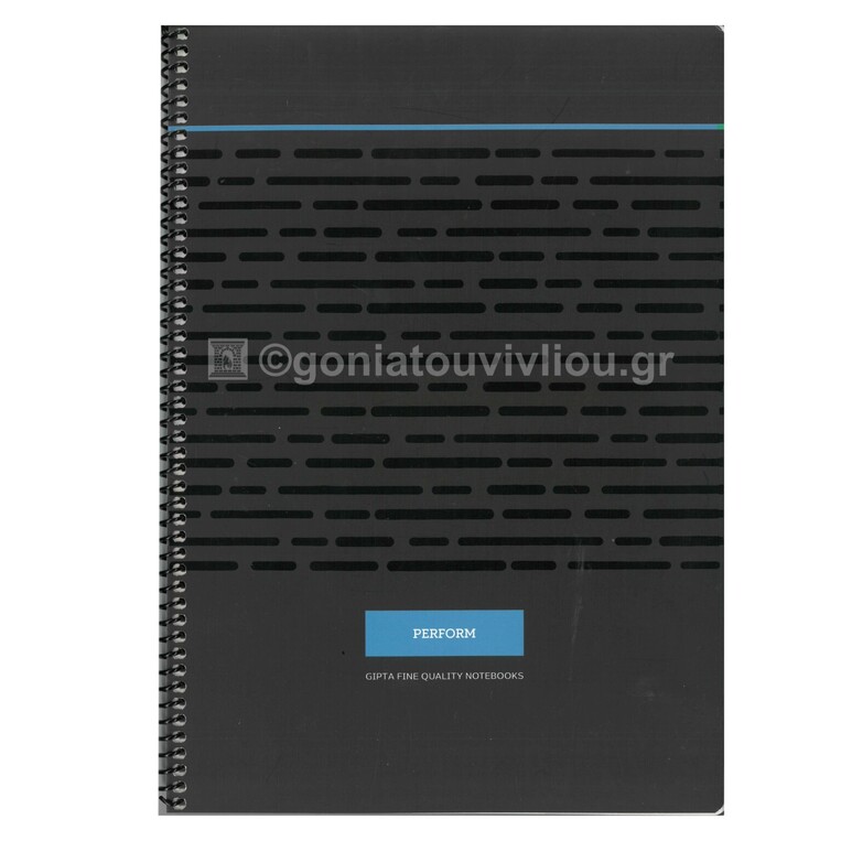UNIPAP GIPTA ΤΕΤΡΑΔΙΟ ΣΠΙΡΑΛ A4 (21x29,7cm) 4 ΘΕΜΑΤΩΝ 80φ ΠΕΡΦΟΡΕ PERFORM ΓΑΛΑΖΙΟ 35733
