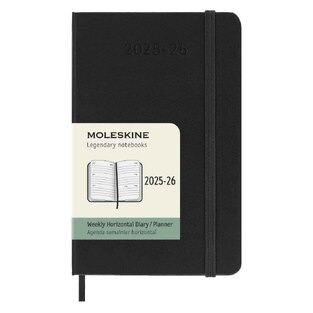 2025 2026 ΗΜΕΡΟΛΟΓΙΟ MOLESKINE POCKET (9x14cm) HARD COVER BLACK WEEKLY DIARY (ΕΒΔΟΜΑΔΙΑΙΟ ΗΜΕΡΟΛΟΓΙΟ 18ΜΗΝΟ)