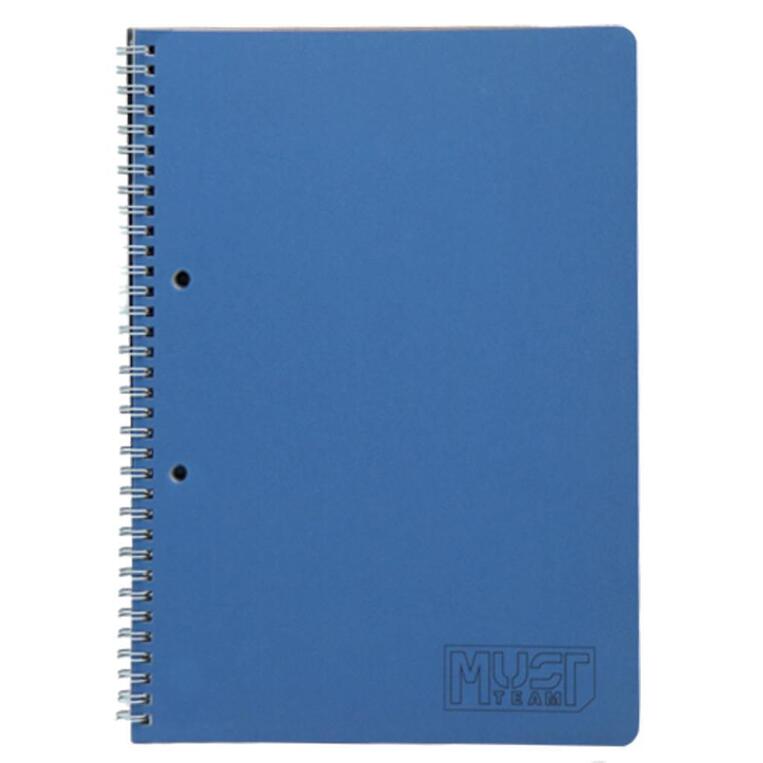 MUST TEAM ΤΕΤΡΑΔΙΟ ΣΠΙΡΑΛ Α4 (21x29,7cm) 4 ΘΕΜΑΤΩΝ ΠΕΡΦΟΡΕ ΜΕ ΤΡΥΠΕΣ CRAFT 120φ ΜΠΛΕ 579884