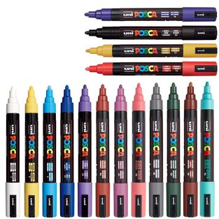 POSCA ΣΕΤ ΜΑΡΚΑΔΟΡΟΙ ΔΙΑΦΟΡΑ ΧΡΩΜΑΤΑ PC-5M 16τεμ