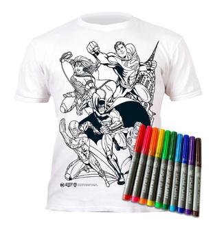 SPLAT PLANET ΜΠΛΟΥΖΑΚΙ T SHIRT ΞΑΝΑ ΖΩΓΡΑΦΙΣΕ ΤΟ ΜΕ 10 ΜΑΡΚΑΔΟΡΟΥΣ (7-8 ΕΤΩΝ) JUSTICE LEAGUE 067292