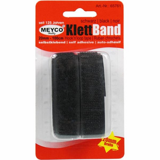 MEYCO ΤΑΙΝΙΑ VELKRO (ΒΕΛΚΡΟ) ΣΚΡΙΤΣ ΣΚΡΑΤΣ ΑΥΤΟΚΟΛΛΗΤΗ ΜΑΥΡΗ 2cm x 1m 65761