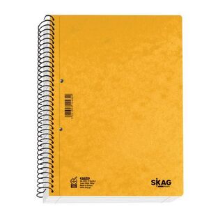 SKAG ΤΕΤΡΑΔΙΟ ΣΠΙΡΑΛ 17x25cm 5 ΘΕΜΑΤΩΝ 150φ ΠΡΕΣΠΑΝ PRESPAN STYLE ΠΕΡΦΟΡΕ ΜΕ ΤΡΥΠΕΣ ΚΙΤΡΙΝΟ 124843