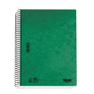 SKAG ΤΕΤΡΑΔΙΟ ΣΠΙΡΑΛ 17x25cm 4 ΘΕΜΑΤΩΝ 120φ ΠΡΕΣΠΑΝ PRESPAN STYLE ΠΕΡΦΟΡΕ ΜΕ ΤΡΥΠΕΣ ΠΡΑΣΙΝΟ 124836