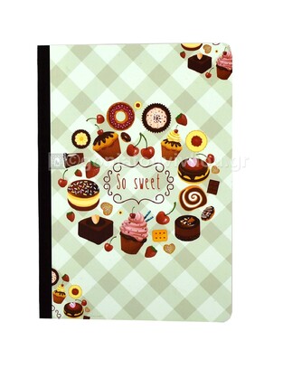 ADBOOK ΤΕΤΡΑΔΙΟ ΔΕΜΕΝΟ ΡΑΦΤΟ 17x25cm 4 ΘEMATVN VIVID SO SWEET 128φ ΣΜ1043