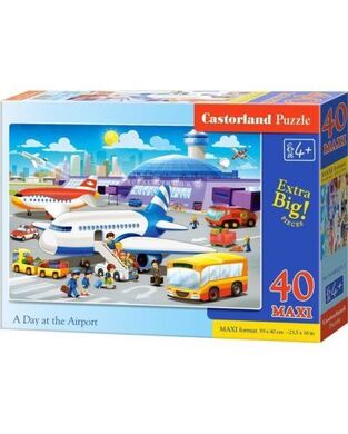 CASTORLAND ΠΑΖΛ MAXI 40 ΤΕΜΑΧΙΩΝ A DAY AT THE AIRPORT B0402231