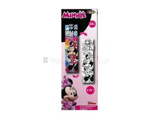 LUNA ΠΑΖΛ ΧΡΩΜΑΤΙΣΜΟΥ ΠΥΡΓΟΣ 2 ΟΨΕΩΝ 24 ΤΕΜΑΧΙΩΝ MINNIE MOUSE ΜΙΝΙ 127X477CM 562074