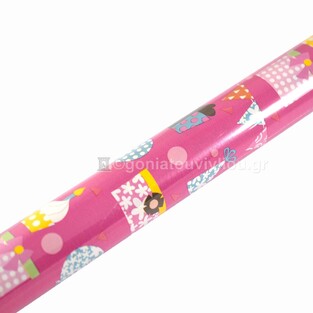 DESCRIBO ΧΑΡΤΙ ΠΕΡΙΤΥΛΙΓΜΑΤΟΣ ΣΕ ΡΟΛΟ 70cm x 2m ΡΟΖ ΜΕ ΔΩΡΑ DES0051