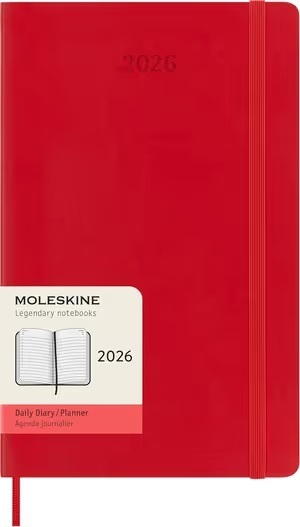 2026 ΗΜΕΡΟΛΟΓΙΟ MOLESKINE LARGE (13x21cm) SOFT COVER SCARLET RED DAILY DIARY (ΗΜΕΡΗΣΙΟ ΗΜΕΡΟΛΟΓΙΟ ΕΤΟΥΣ)