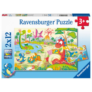 RAVENSBURGER ΠΑΖΛ 2X12 ΤΕΜΑΧΙΩΝ ΔΕΙΝΟΣΑΥΡΟΙ 05246