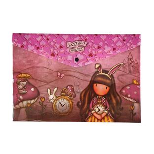 GRAFFITI SANTORO GORJUSS ΦΑΚΕΛΟΣ ΜΕ ΚΟΥΜΠΙ 23x33cm PINK 23719