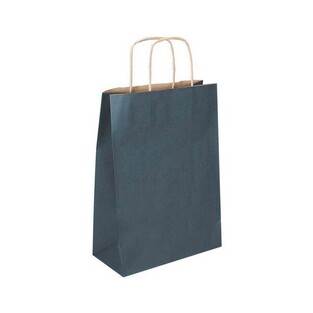 FLORIOCARTA ΤΣΑΝΤΑ ΣΑΚΟΥΛΑ ΔΩΡΟΥ ΧΑΡΤΙΝΗ 26x12x35cm ΜΠΛΕ ΣΚΟΥΡΟ 125ΤΔ73778