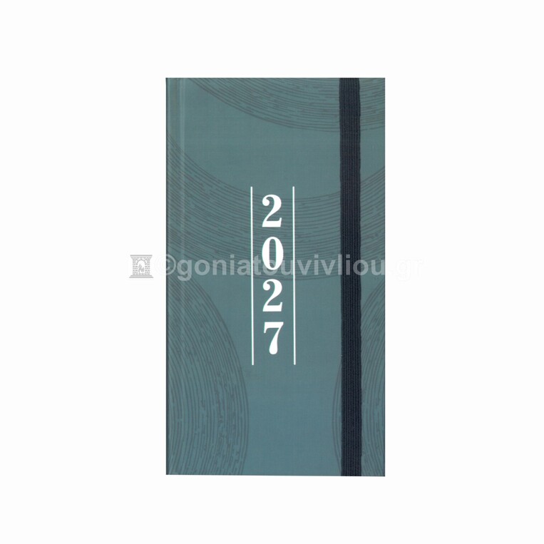2027 ΗΜΕΡΟΛΟΓΙΟ ΕΒΔΟΜΑΔΙΑΙΟ ΑΤΖΕΝΤΑ 8x16cm MONOCHROME ΜΠΛΕ ΜΕ ΛΑΣΤΙΧΟ 587889 (TESORO)