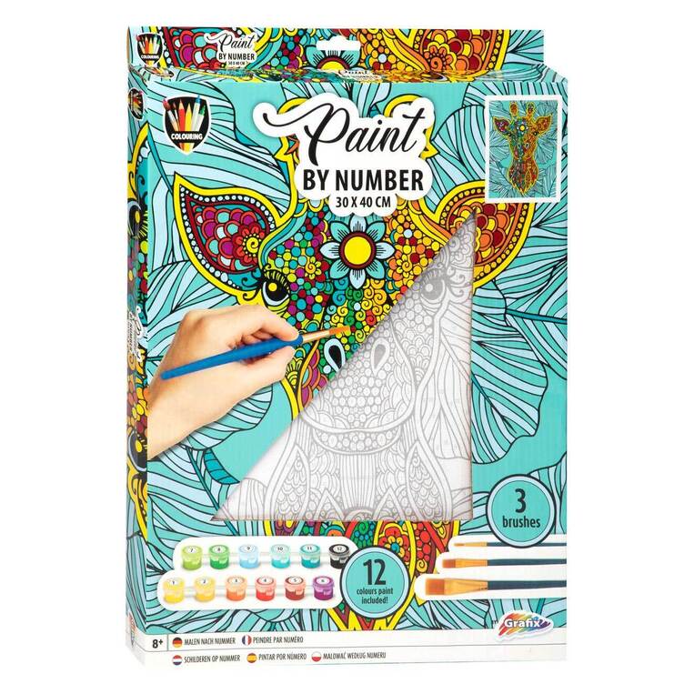 MOXY PAINT BY NUMBER ΖΩΓΡΑΦΙΚΗ ΜΕ ΝΟΥΜΕΡΑ ΣΕ ΤΕΛΑΡΟ 30x40cm ΜΕ ΧΡΩΜΑΤΑ ΚΑΙ ΠΙΝΕΛΑ CC150071