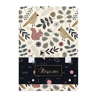 TESORO ΣΗΜΕΙΩΜΑΤΑΡΙΟ FOREST FLEXI 14x20cm 120φ ΡΙΓΕ ΜΕ ΓΡΑΜΜΕΣ ΛΕΥΚΟ 582375