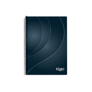 SKAG ΤΕΤΡΑΔΙΟ ΣΠΙΡΑΛ A4 (21x29,7cm) 2 ΘΕΜΑΤΩΝ 60φ SILVER ΜΠΛΕ ΑΣΗΜΙ 303286