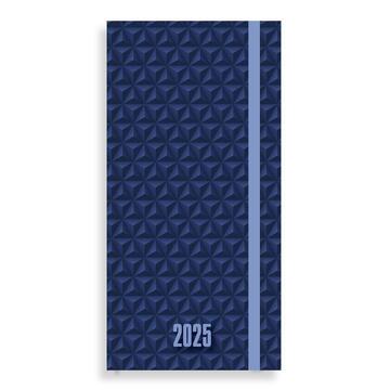 2025 ΗΜΕΡΟΛΟΓΙΟ ΑΤΖΕΝΤΑ ΕΒΔΟΜΑΔΑ ΣΕ ΔΥΟ ΣΕΛΙΔΕΣ 8x16cm ΜΕ ΛΑΣΤΙΧΟ LUXURY ΜΠΛΕ 586123 (MUST)