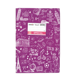 SPECIAL ΤΕΤΡΑΔΙΟ ΕΞΗΓΗΣΗ DOODLES ΡΙΓΕ 17x25cm 50φ ΜΩΒ