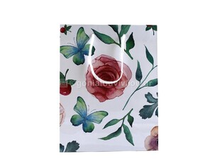 ΤΣΑΝΤΑ ΣΑΚΟΥΛΑ ΔΩΡΟΥ MEDIUM 17,5x22,5cm ΡΟΖ ΤΡΙΑΝΤΑΦΥΛΛΟ OHCDV