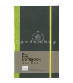 FLEXBOOK GLOBAL NOTEBOOK 13x21cm OPEN DATE 96φ IVORY ΣΗΜΕΙΩΜΑΤΑΡΙΟ ΛΑΧΑΝΙ ΛΙΝΟΔΕΤΟ ΜΕ ΛΑΣΤΙΧΟ ΜΕ ΑΝΟΙΧΤΕΣ ΗΜΕΡΟΜΗΝΙΕΣ ΗΒ 00023 (THE WRITING FIELDS) (2100023)