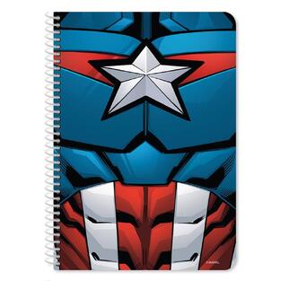 ΤΕΤΡΑΔΙΟ ΣΠΙΡΑΛ 17x25cm 2 ΘΕΜΑΤΩΝ 60φ AVENGERS CAPTAIN AMERICA 506002