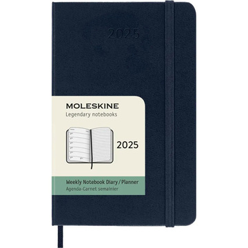 2025 ΗΜΕΡΟΛΟΓΙΟ MOLESKINE POCKET (9x14cm) HARD COVER SAPRHIRE BLUE WEEKLY DIARY PLANNER (ΕΒΔΟΜΑΔΙΑΙΟ ΗΜΕΡΟΛΟΓΙΟ ΕΤΟΥΣ)