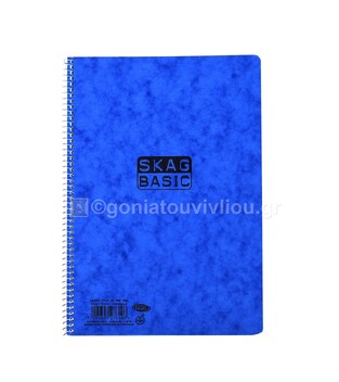 SKAG ΤΕΤΡΑΔΙΟ ΣΠΙΡΑΛ 17x25cm 2 ΘΕΜΑΤΩΝ 60φ BASIC ΜΠΛΕ 276146