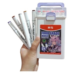 M&G ΣΕΤ 24 ΒΡΩΣΙΜΟΙ ΜΑΡΚΑΔΟΡΟΙ ΜΕ ΔΙΠΛΗ ΜΥΤΗ (ΠΛΑΚΕ ΚΑΙ ΣΤΡΟΓΓΥΛΗ) ΣΕ ΠΛΑΣΤΙΚΗ ΘΗΚΗ APMT80D5