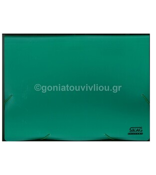SKAG SYSTEMS ΓΡΑΜΜΑΤΙΟΘΗΚΗ ΝΤΟΣΙΕ ΦΥΣΑΡΜΟΝΙΚΑ A4 (21x29,7cm) ΜΕ ΛΑΣΤΙΧΟ 13 ΘΕΣΕΙΣ ΠΡΑΣΙΝΟ