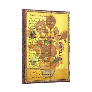 PAPERBLANKS HARDCOVER ΣΗΜΕΙΩΜΑΤΑΡΙΟ MIDI (13x18cm) VAN GOGH SUNFLOWERS LINED (ΡΙΓΕ) PB15209