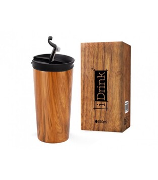I TOTAL I DRINK ΚΟΥΠΑ ΘΕΡΜΟΣ ΑΠΟ ΑΝΟΞΕΙΔΩΤΟ ΑΤΣΑΛΙ 350ml ID0229 WOOD
