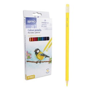 SPREE ART ΞΥΛΟΜΠΟΓΙΕΣ WOODFREE ΜΕ ΓΟΜΑ 12 ΧΡΩΜΑΤΑ SP57062