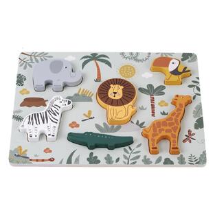 LUNA TOYS ΞΥΛΙΝΟ ΠΑΖΛ 6 ΤΕΜΑΧΙΩΝ ΖΩΑΚΙΑ 622895