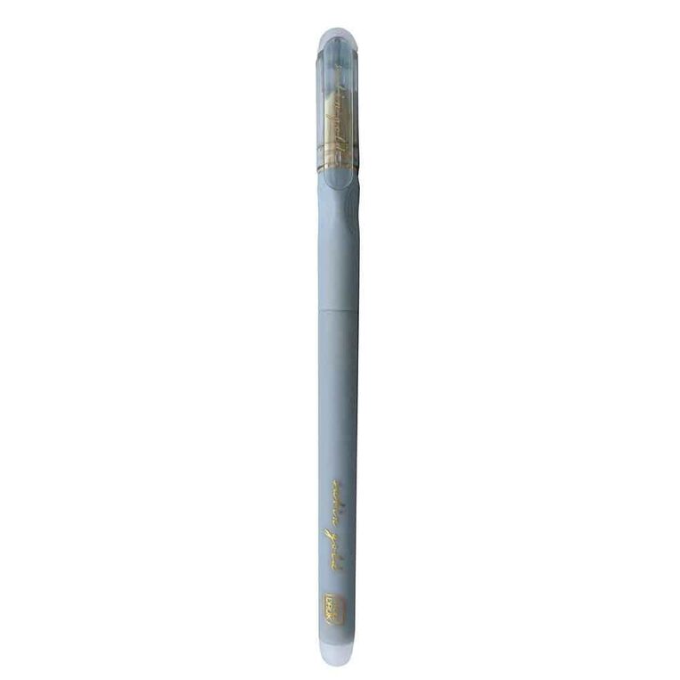 INTERDRUK ΣΤΥΛΟ ΠΟΥ ΣΒΗΝΕΙ GEL 0.5mm SATIN GOLD ΓΚΡΙ (ΜΠΛΕ ΜΕΛΑΝΙ) 350190