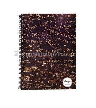 SHAPE ΤΕΤΡΑΔΙΟ ΣΠΙΡΑΛ A4 (21x29,7cm) 2 ΘΕΜΑΤΩΝ 60φ SCIENCE ΜΑΥΡΟ SC1202