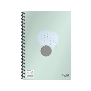 SKAG ΤΕΤΡΑΔΙΟ ΣΠΙΡΑΛ A4 (21x29,7cm) 5 ΘΕΜΑΤΩΝ 150φ UNIVERSITY PP ΔΙΑΦΑΝΕΣ ΕΞΩΦΥΛΛΟ ΠΡΑΣΙΝΟ 125758