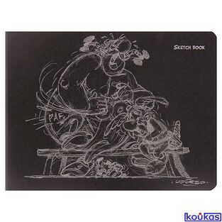CLAIREFONTAINE SKETCH BOOK ΜΑΥΡΟ ΕΞΩΦΥΛΛΟ 16x21cm 90gr 30φ ASTERIX OBELIX ΣΤΟ ΠΑΓΚΑΚΙ (ΑΝΟΙΓΜΑ ΣΤΟ ΠΛΑΙ) 32813001