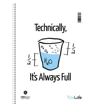SALKO ΤΕΤΡΑΔΙΟ ΣΠΙΡΑΛ A4 (21x29,7cm) 4 ΘΕΜΑΤΩΝ 120φ FUN LAB TECHNICALLY ITS ALWAYS FULL 4829
