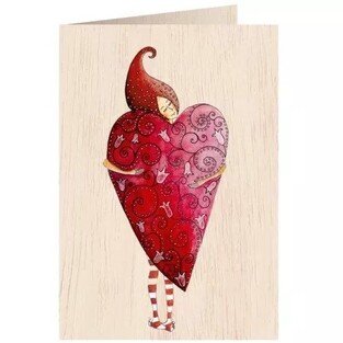 COZYWOOD ΕΥΧΕΤΗΡΙΑ ΞΥΛΙΝΗ ΚΑΡΤΑ 11,4x16,2cm ΠΟΛΥ ΚΑΛΟ ΝΑ ΑΓΑΠΑΣ 092