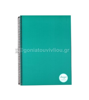 SHAPE ΤΕΤΡΑΔΙΟ ΣΠΙΡΑΛ A4 (21x29,7cm) 3 ΘΕΜΑΤΩΝ 90φ PAN TONE ΠΡΑΣΙΝΟ PA1203