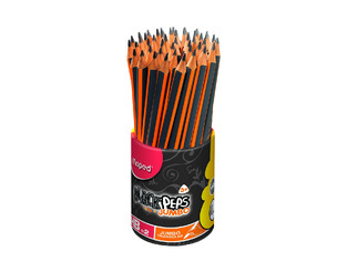 MAPED ΜΟΛΥΒΙ JUMBO BLACK PEPS HB ΡΙΓΕ ΠΟΡΤΟΚΑΛΙ ΓΚΡΙ