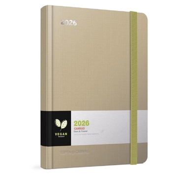 2026 ΗΜΕΡΟΛΟΓΙΟ ΗΜΕΡΗΣΙΟ 9x14cm CANVAS ΚΡΕΜ ΜΕ ΛΑΣΤΙΧΟ 626120994D (UNIPAP)