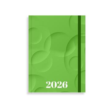 2026 ΗΜΕΡΟΛΟΓΙΟ ΗΜΕΡΗΣΙΟ 12x17cm MONOCHROME ΜΕ ΛΑΣΤΙΧΟ ΠΡΑΣΙΝΟ 587122 (TESORO)
