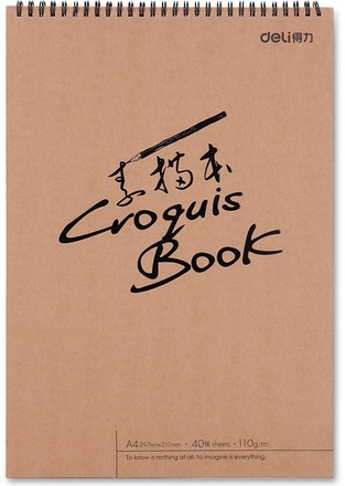 DELI CROQUIS BOOK ΜΠΛΟΚ ΣΧΕΔΙΟΥ ΣΠΙΡΑΛ A4 (21x29,7cm) 40φ 110gr 73357