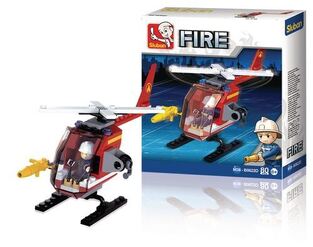 SLUBAN ΠΑΙΔΙΚΟ ΠΑΙΧΝΙΔΙ ΜΕ ΤΟΥΒΛΑΚΙΑ B0622D FIRE ΕΛΙΚΟΠΤΕΡΟ ΠΥΡΟΣΒΕΣΤΙΚΗΣ 80pcs