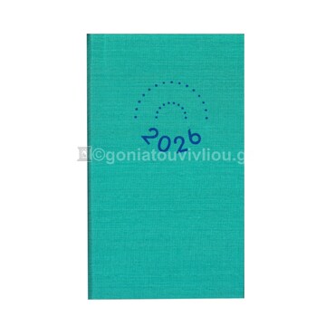 2026 ΗΜΕΡΟΛΟΓΙΟ ΗΜΕΡΗΣΙΟ ΥΠΟΚΙΤΡΙΝΟ 9x15cm KASHMIR ΓΑΛΑΖΙΟ 54 (ΠΛΑΝΟΓΡΑΜΜΑ)