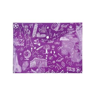 TYPOTRUST ΦΑΚΕΛΟΣ ΜΕ ΚΟΥΜΠΙ A4 (21x29,7cm) ΑΔΙΑΦΑΝΟΣ DOODLE ΜΩΒ