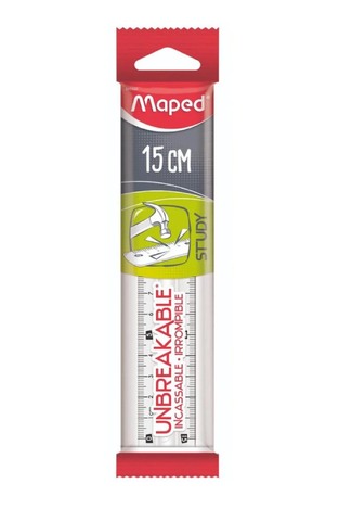 MAPED STUDY ΧΑΡΑΚΑΣ 15cm UNBREAKABLE (ΔΕΝ ΣΠΑΕΙ) ΔΙΑΦΑΝΟΣ