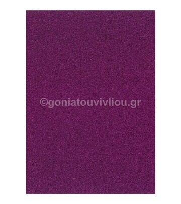 HEYDA ΧΑΡΤΟΝΙ Α4 ΜΕ ΧΡΥΣΟΣΚΟΝΗ (ΓΚΛΙΤΕΡ GLITTER) ΜΩΒ ΤΡΙΑΝΤΑΦΥΛΛΙ 200GR 2118930510